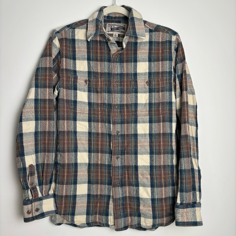 Schott Bros. Flannel Shirt Plaid Men’s S Small